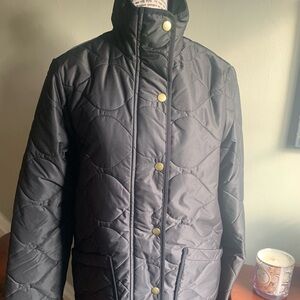 NWT Quince Featherless Quilted Women's Black Long Puffer Jacket, Sz Small